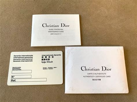 dior hang tag|christian dior authenticity card.